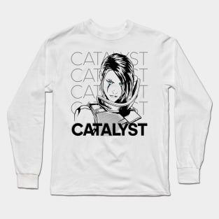 Apex Legends Catalyst - Middle Back Text Black Long Sleeve T-Shirt